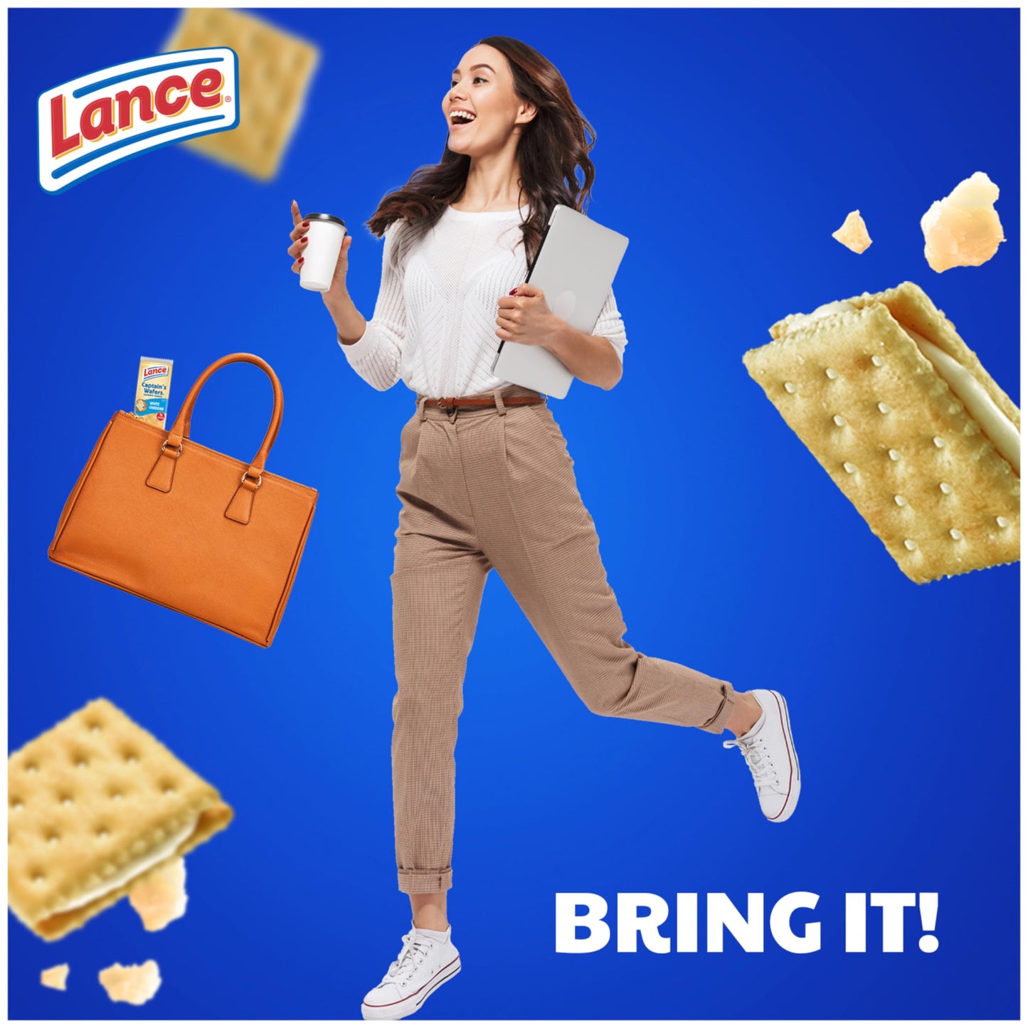 Lance Sandwich Crackers, Captain's Wafer Grilled Cheese, 10 Individual Packs, 6 Sandwiches Each