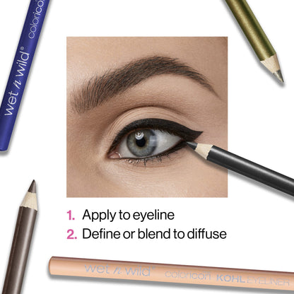 wet n wild Color Icon Kohl Eyeliner Pencil - Rich Hyper-Pigmented Color, Smooth Creamy Application, Long-Wearing Matte Finish Versatility, Cruelty-Free & Vegan - Baby's Got Black