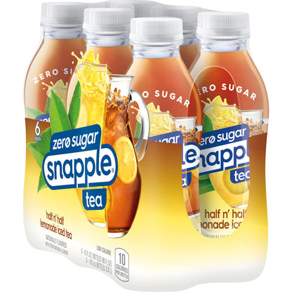 Snapple Zero Sugar Peach Tea, 16 fl oz recycled plastic bottle (Pack of 12)