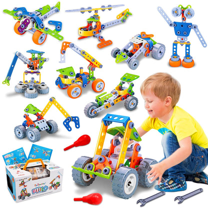 10 in 1 STEM Toys for 4 5 6 7 8+ Year Old Boy Girl Birthday Gifts Building Toys for Kids Ages 4-8 5-7 6-8 Educational Stem Activities for Boys 4-7 8-10 Construction Creative Games Christmas Idea Gift