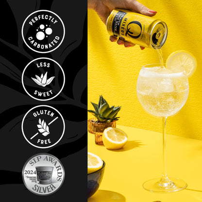 Q Mixers Tonic Water, Premium Cocktail Mixer Made with Real Ingredients, Only 45 Calories per Can, 7.5 Fl oz (Pack of 24)