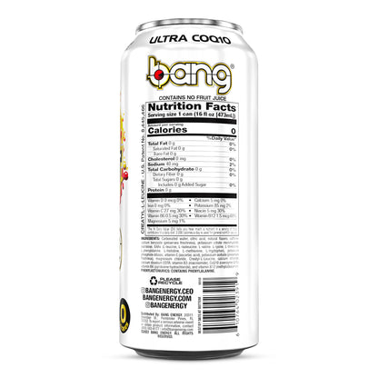 Bang Energy Bangster Berry, Sugar-Free Energy Drink, 16-Ounce (Pack of 12)