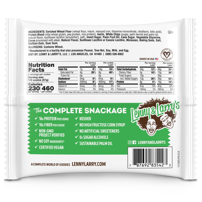 Lenny & Larry's The Complete Cookie, White Chocolate Flavored Macadamia, Soft Baked, 16g Plant Protein, Vegan, Non-GMO, 4 Ounce Cookie (Pack of 12)