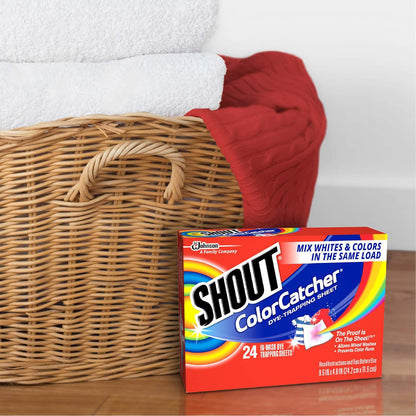 SHOUT Color Catcher, Dye-Trapping Sheets, 24 Sheets