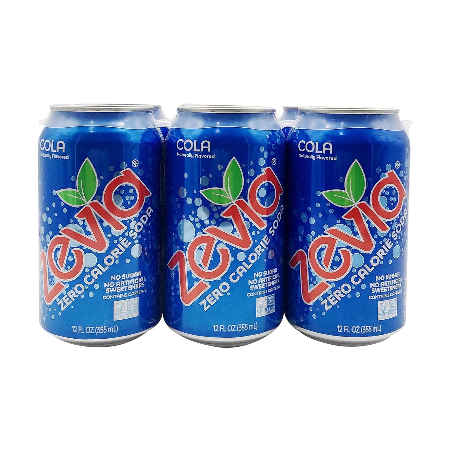 Zevia Zero Calorie Soda Cola, 12 Oz Pack of 6