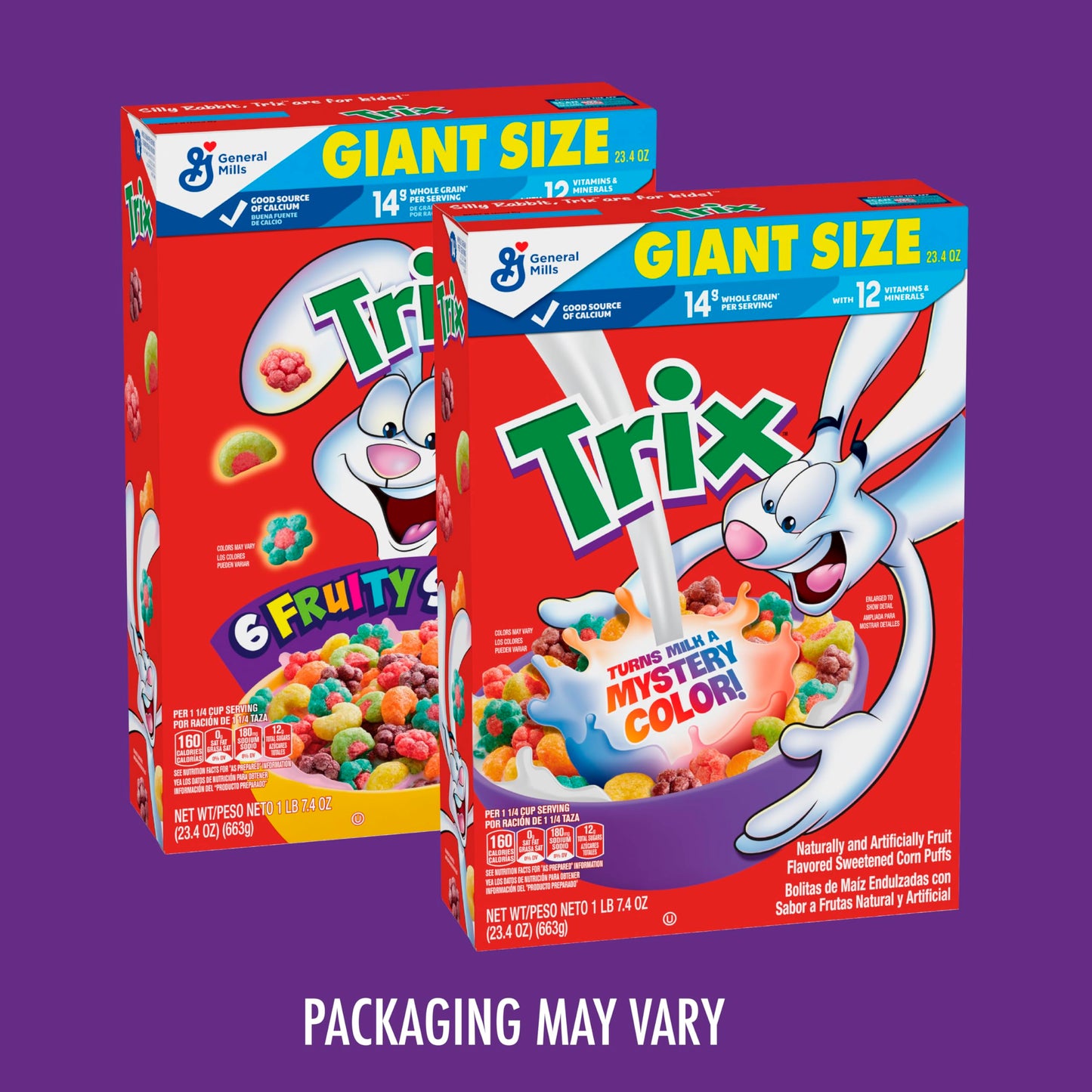 Trix Fruity Breakfast Cereal, 6 Fruity Shapes, Whole Grain, Family Size, 16.1 OZ