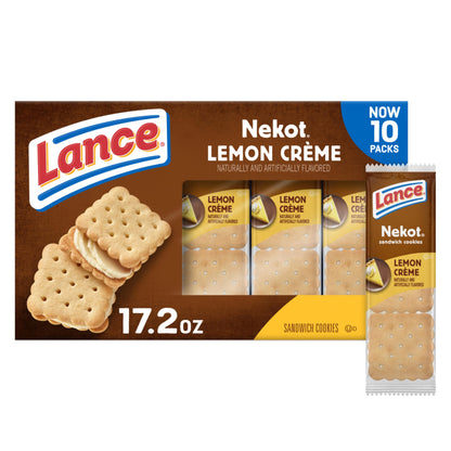 Lance Sandwich Crackers, Captain's Wafer Grilled Cheese, 10 Individual Packs, 6 Sandwiches Each