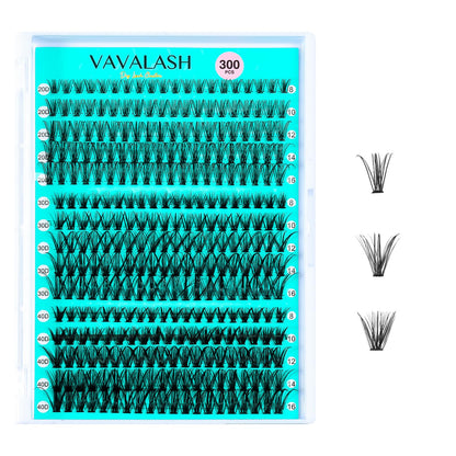 VAVALASH DIY Lash Extension Kit 280 Clusters Individual Lashes Kit 30D 40D 0.07D-10-16mm Lash Clusters, Lash Bond and Seal, Lash Tweezer for DIY Eyelash Extension at Home（Kit-30D+40D-0.07D-10-16MIX）