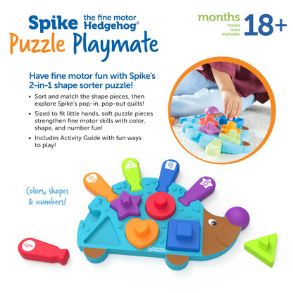 Learning Resources Spike The Fine Motor Hedgehog - Toddler Learning Toys, Fine Motor and Sensory Toys for Kids Ages 18+ Months, Montessori Toys