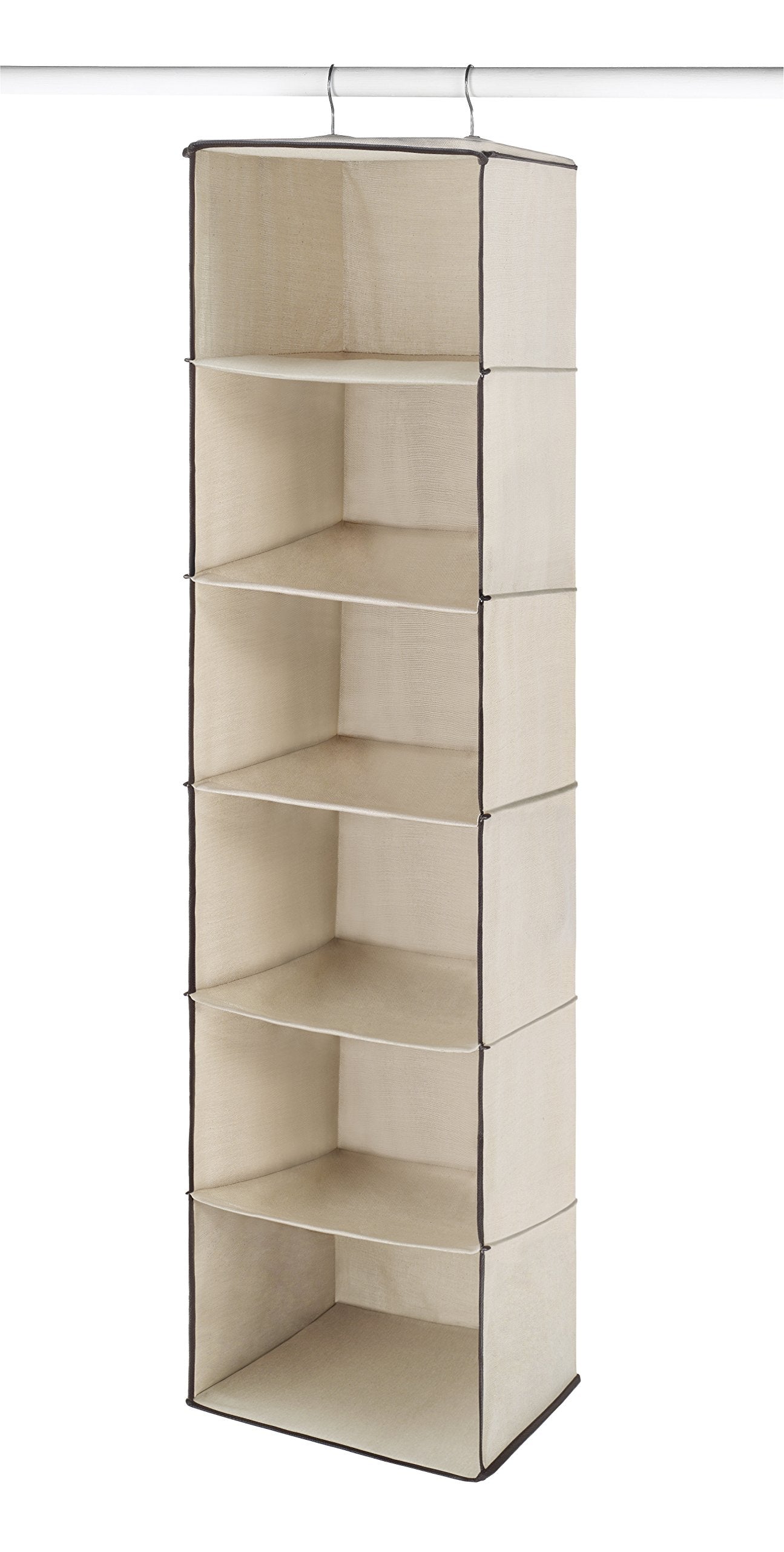 Whitmor 5 Section Closet Organizer - Hanging Shelves with Sturdy Metal Frame