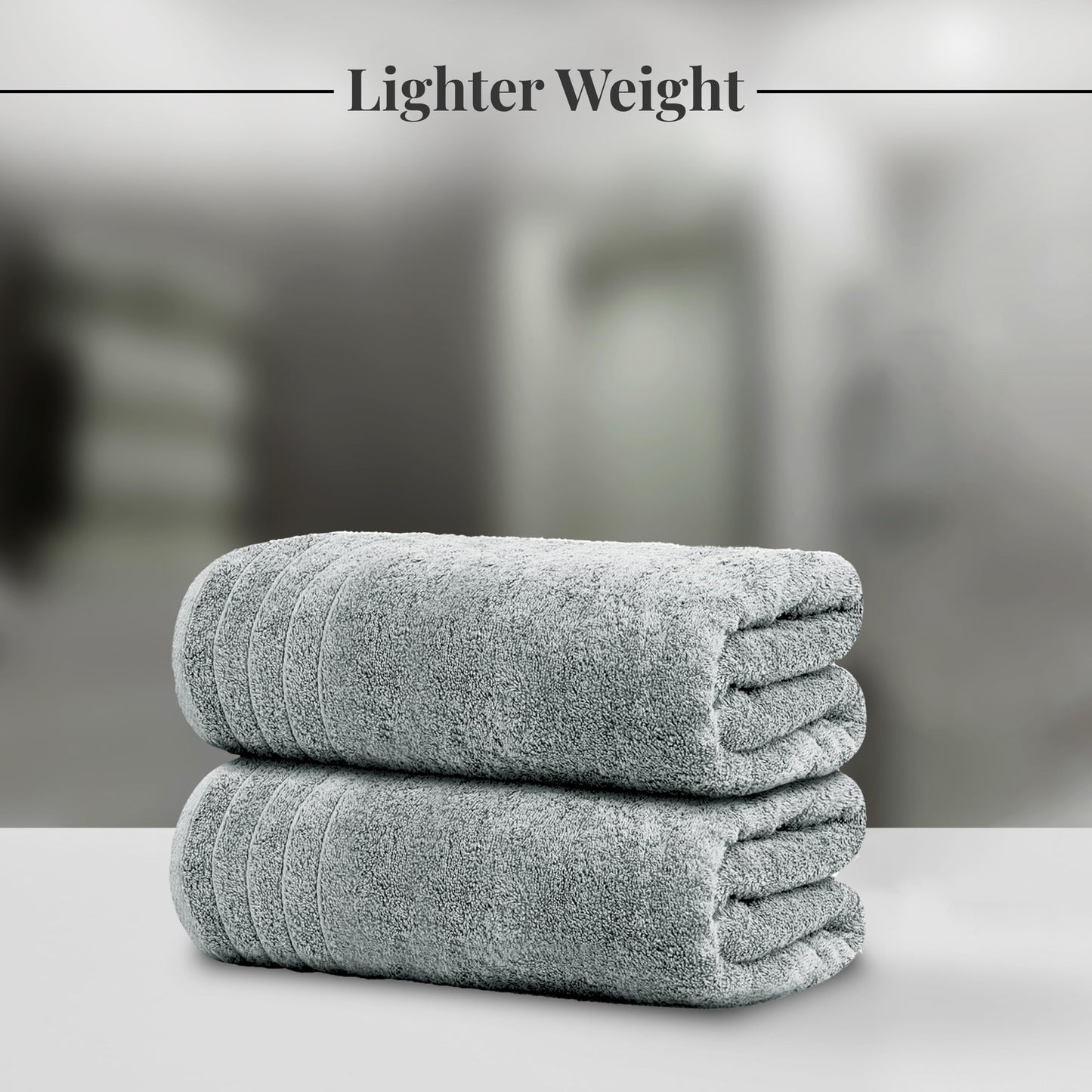 Tens Towels Large Bath Towels, 100% Cotton, 30 x 60 Inches Extra Large Bath Towels, Lighter Weight, Quicker to Dry, Super Absorbent, Perfect Bathroom Towels (Pack of 4)