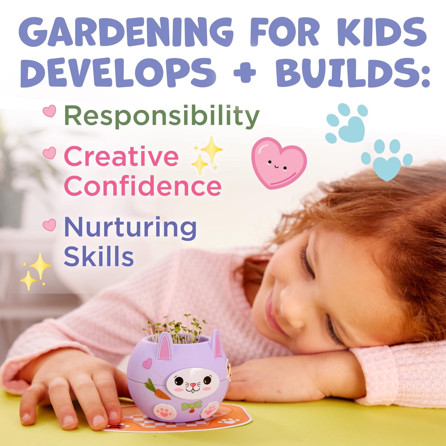 Creativity for Kids Plant-A-Pet: Kitty - Arts and Crafts for Kids Ages 6-8+, Gifts for Girls and Stocking Stuffers for Kids, Boy and Girl Toys, Chia Seed Plant Pet for Kids