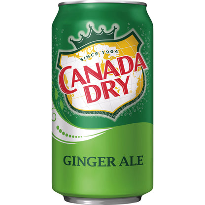 Canada Dry Zero Sugar Ginger Ale Soda, 12 fl oz cans (Pack of 12)