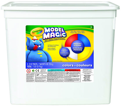 Crayola Model Magic White, Modeling Clay Alternative, Air Dry, Kids Arts & Crafts, Bulk Classroom Supplies, 2 lb. Bucket