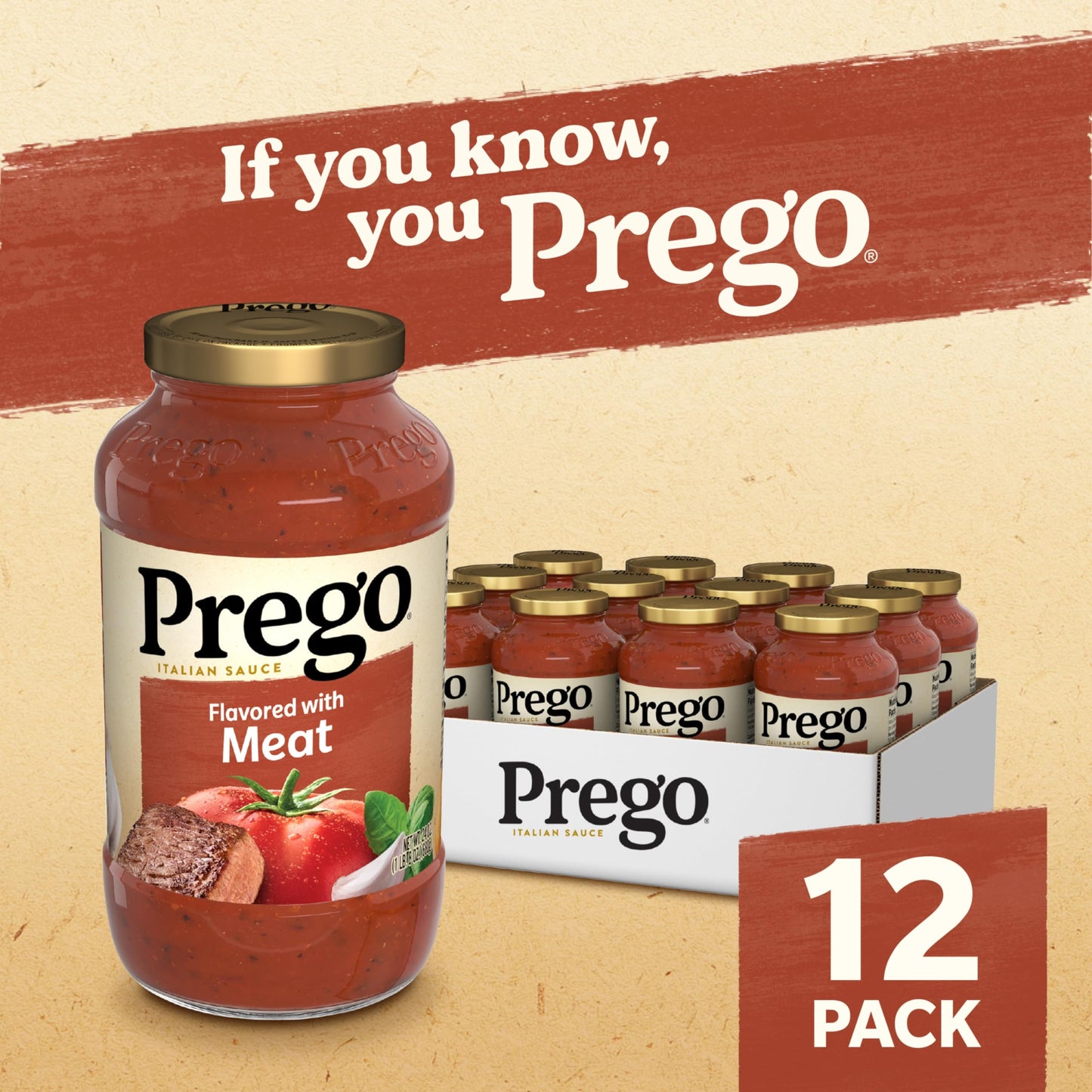 Prego Chunky Tomato with Garlic and Onion Pasta Sauce, 24 Oz Jar