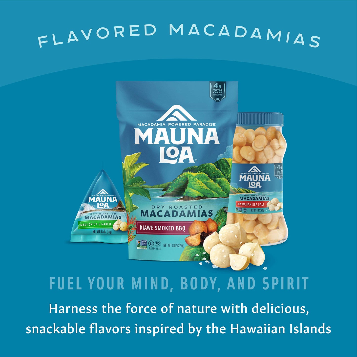 Mauna Loa Premium Hawaiian Roasted Macadamia Nuts, Sea Salt Flavor, 8 Oz