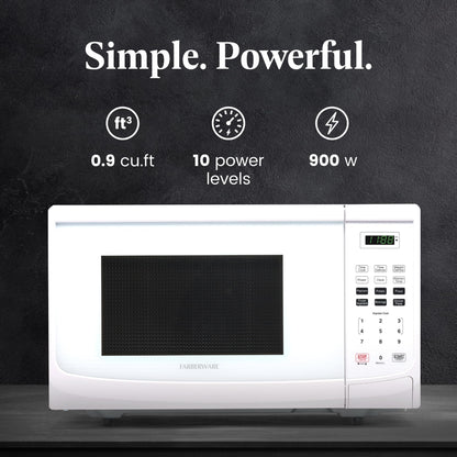 Farberware Countertop Microwave 700 Watts, 0.7 Cu. Ft. - Microwave Oven With LED Lighting and Child Lock - Perfect for Apartments and Dorms - Easy Clean Stainless Steel