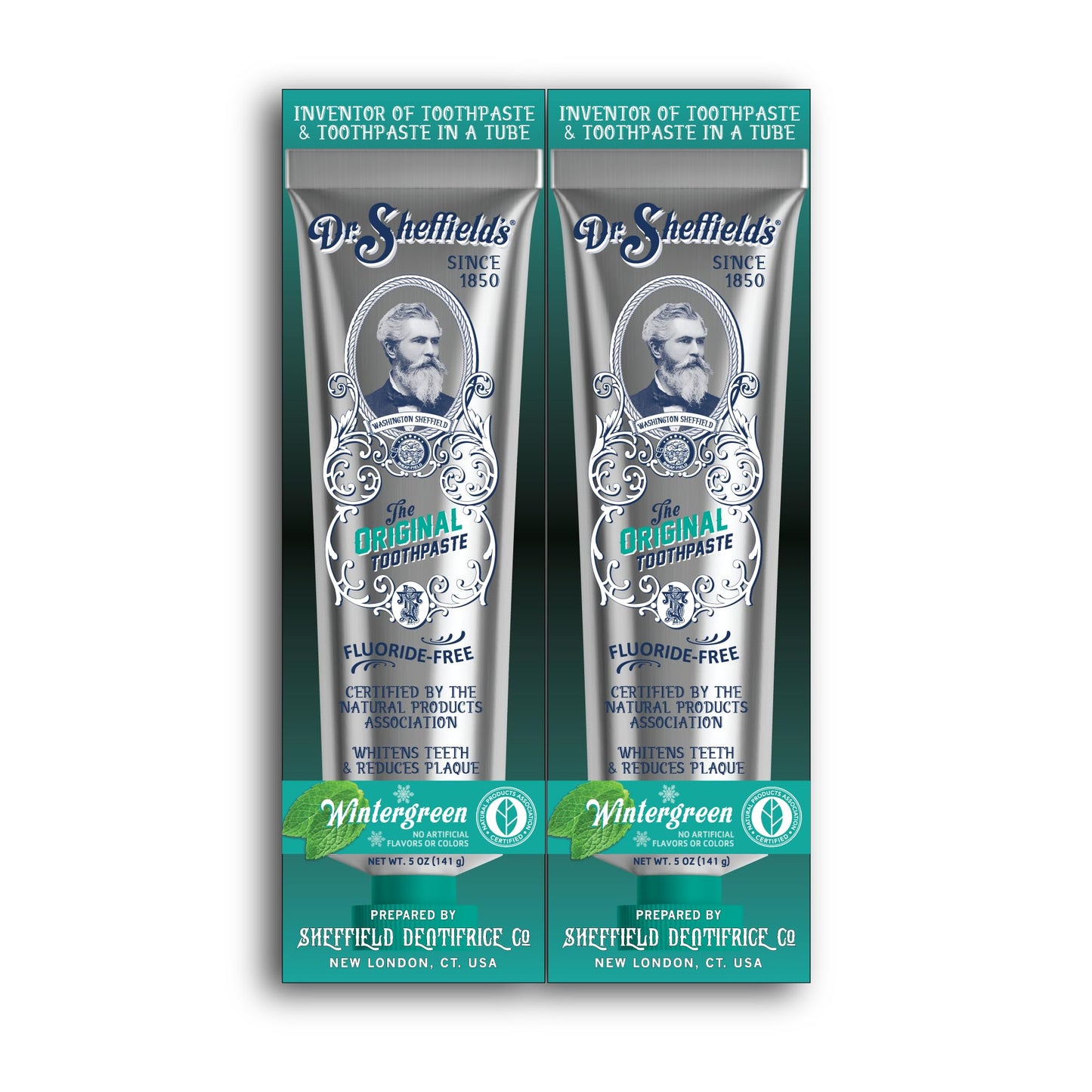 Dr. Sheffield’s Certified Natural Toothpaste (Extra-Whitening) - Great Tasting, Fluoride Free Toothpaste/Freshen Your Breath, Whiten Your Teeth, Reduce Plaque (2-Pack)