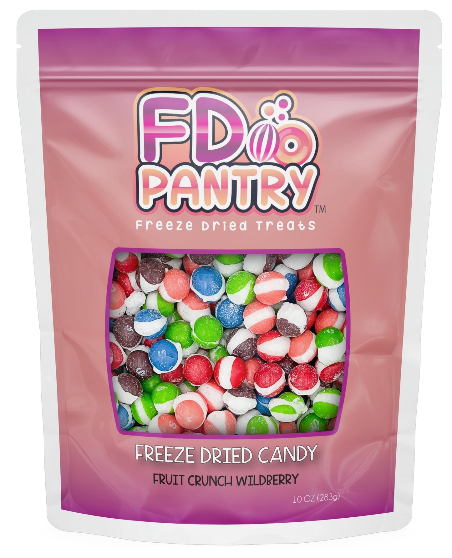 Fruit Crunch Original Candy Freeze Dried 16 oz 1 pound - Assortment Strawberry, Orange, Lemon, Grape, Lime Flavors Large 1lb Big Bag Pouch - Ideal Gift Snack 16oz