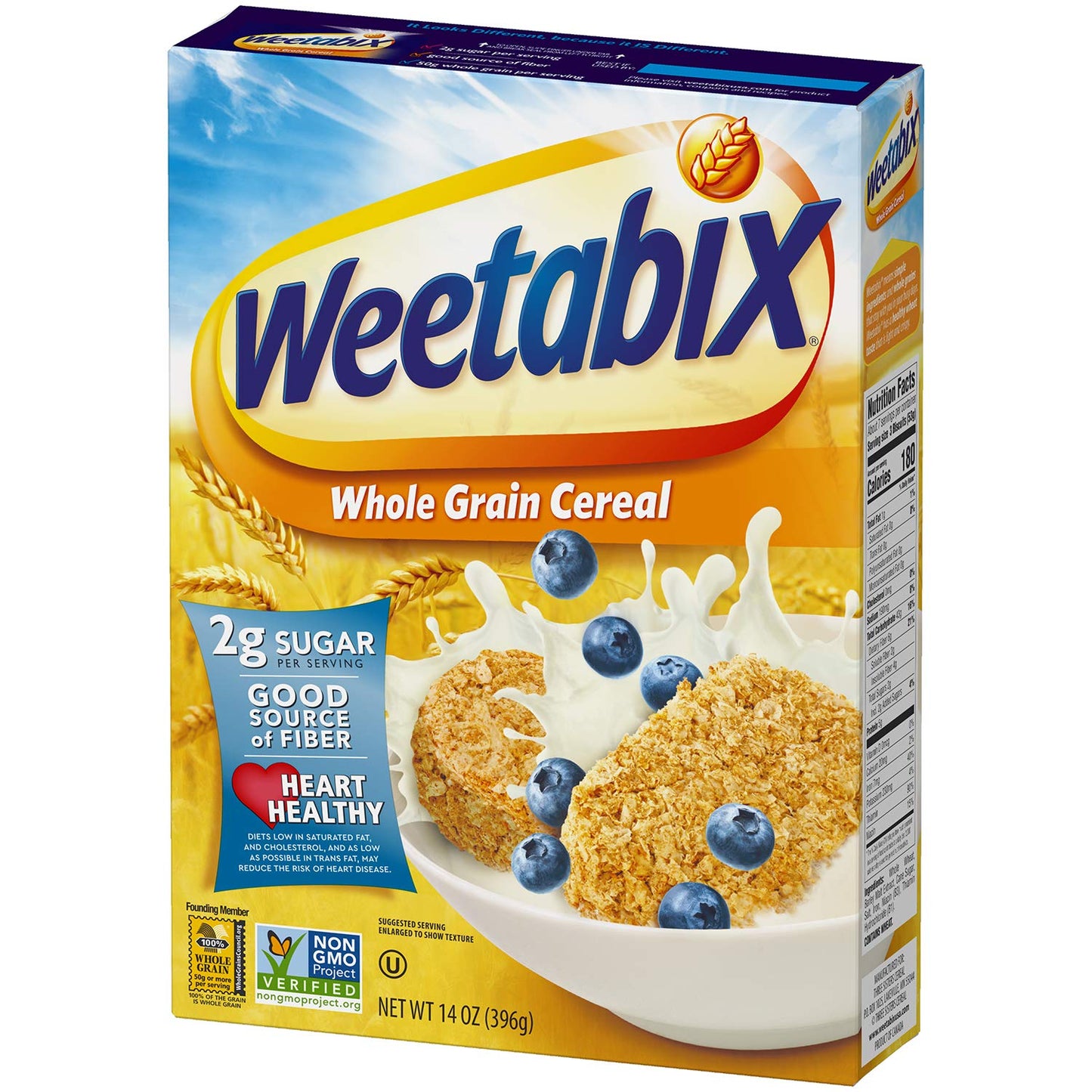 Weetabix Biscuits Whole Grain Cereal, Lightly Sweet Whole Grain Wheat Biscuits, Delicious as Part of Breakfasts or Snacks, 14 OZ Box