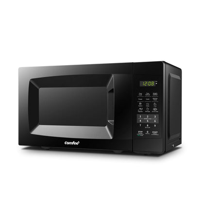 COMFEE' EM720CPL-PM Countertop Microwave Oven with Sound On/Off, ECO Mode and Easy One-Touch Buttons, 0.7 Cu Ft/700W, Pearl White