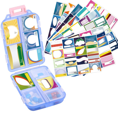 1Pack Travel Pill Organizer - 10 Compartments Pill Case, Compact and Portable Pill Box, Perfect for On-The-Go Storage, Pill Holder for Purse Gray