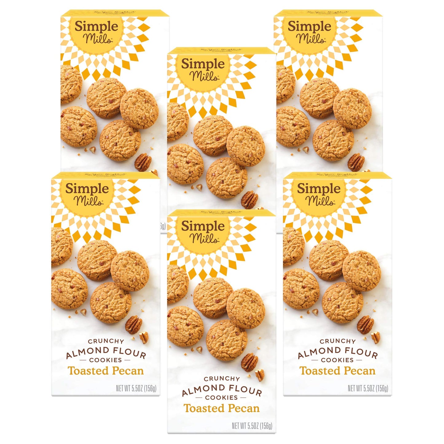 Simple Mills Almond Flour Crunchy Cookies, Chocolate Chip - Gluten Free, Vegan, Healthy Snacks, Made with Organic Coconut Oil, 5.5 Ounce (Pack of 1)