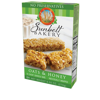 Sunbelt Bakery Oats & Honey Chewy Granola Bars, 15-1.0 OZ Bars (1 Box)