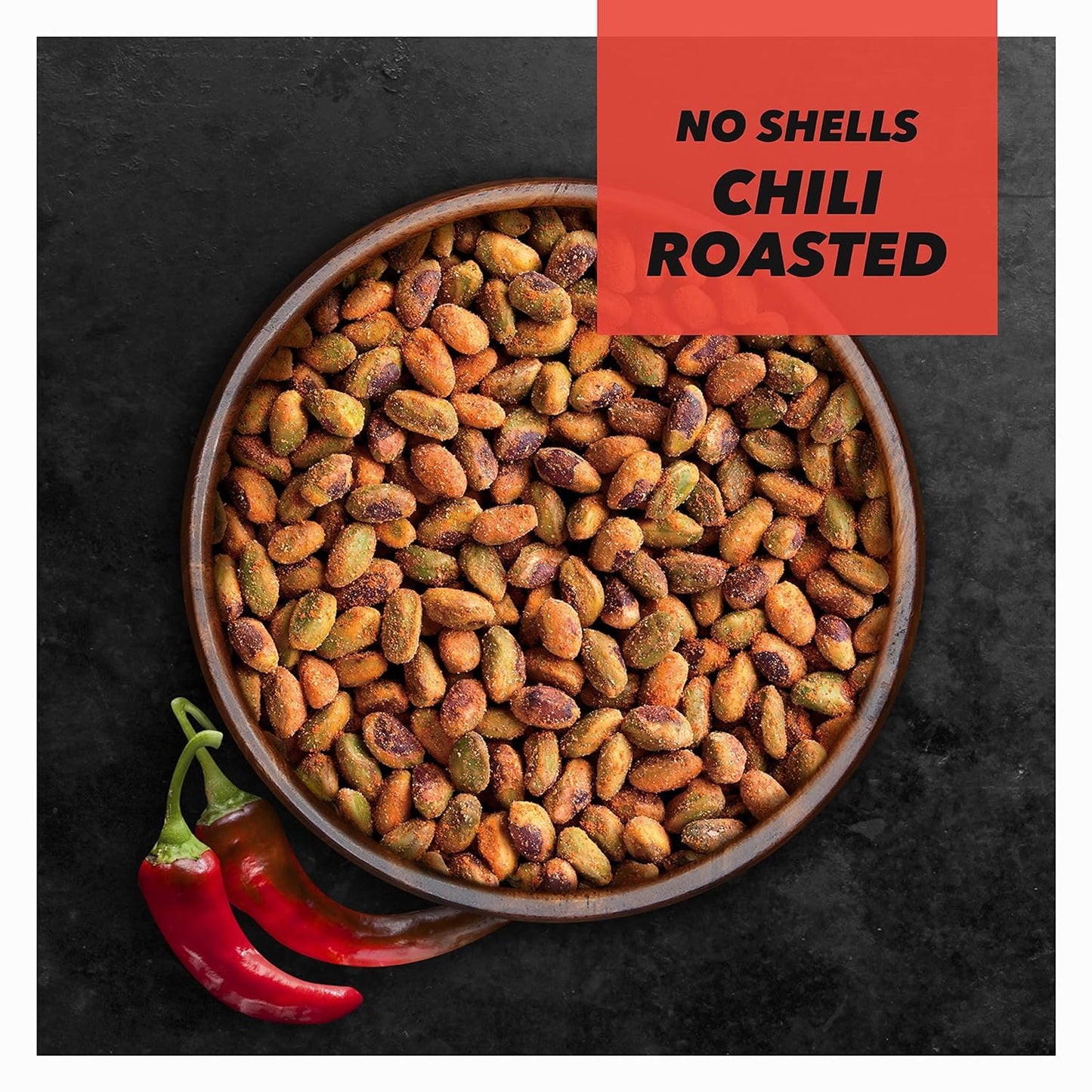 Wonderful Pistachios No Shells, Chili Roasted, 11 Ounce Bag, Protein Snack, Gluten Free, On-the-Go Snack