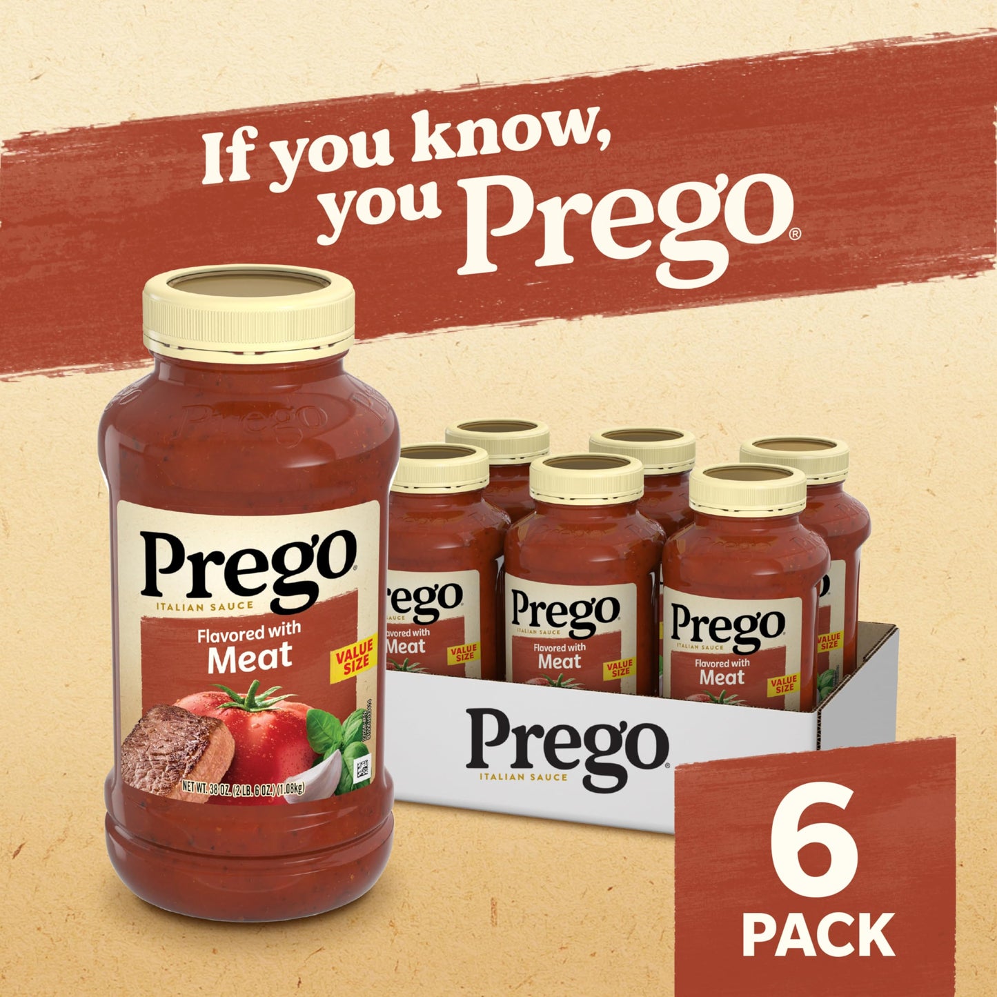 Prego Chunky Tomato with Garlic and Onion Pasta Sauce, 24 Oz Jar