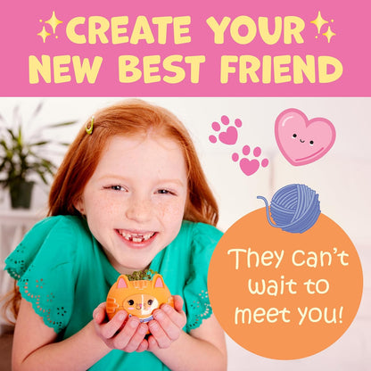 Creativity for Kids Plant-A-Pet: Kitty - Arts and Crafts for Kids Ages 6-8+, Gifts for Girls and Stocking Stuffers for Kids, Boy and Girl Toys, Chia Seed Plant Pet for Kids