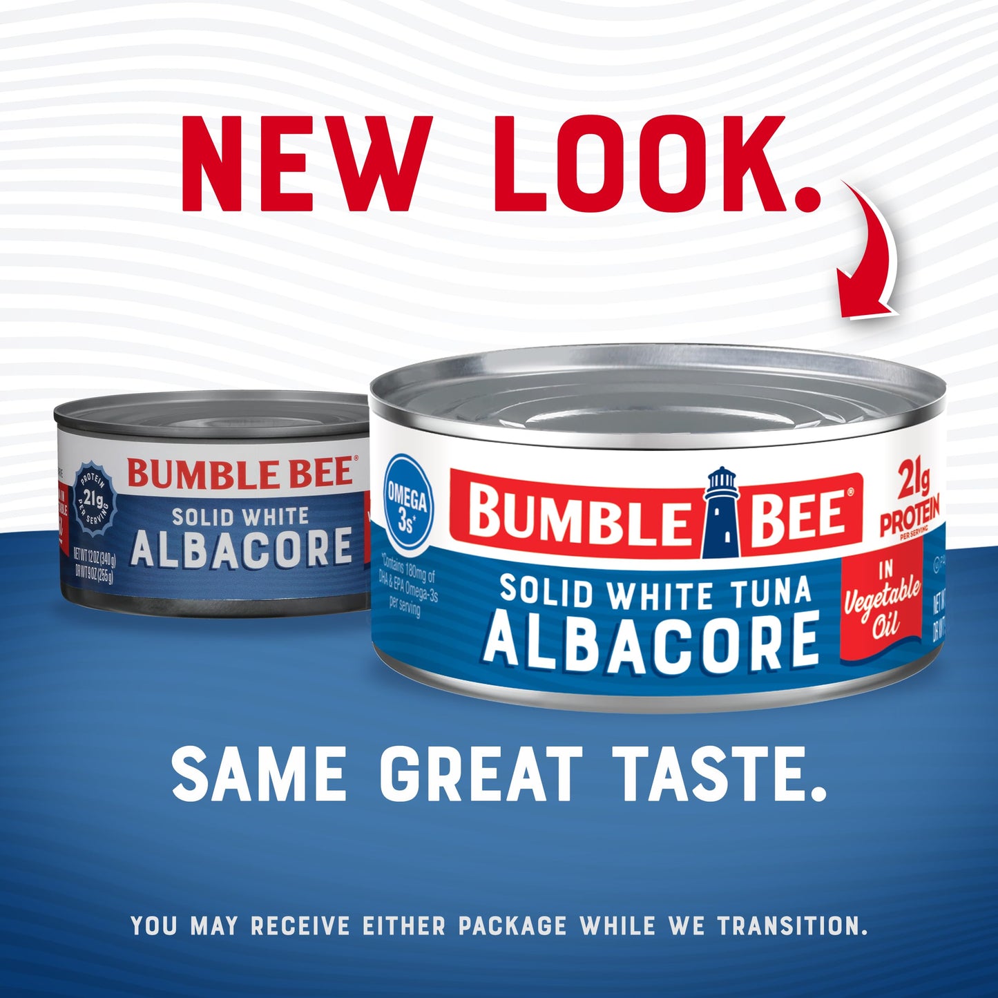 Bumble Bee Solid White Albacore Tuna in Water, 5 oz Can (Pack of 8) - Wild Caught Tuna - 29g Protein per Serving, High in Omega-3s - Non-GMO Project Verified, Gluten Free, Kosher