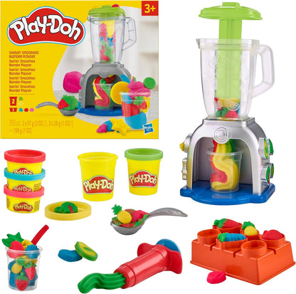 Play-Doh Swirlin' Smoothies Toy Blender Playset, Play Kitchen Appliances, Kids Arts and Crafts Toys for 3 Year Old Girls and Boys and Up