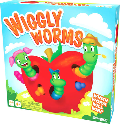 Pressman Wiggly Worms Game - Color Matching Memory Preschool Game, Kids Ages 4 and Up