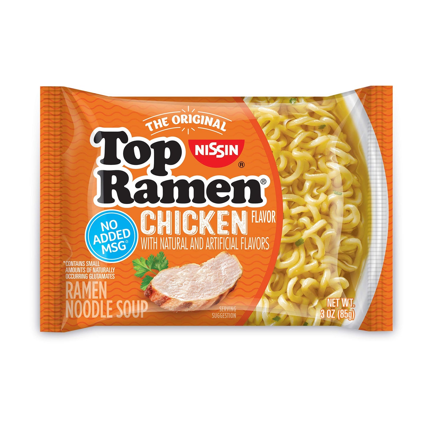 Nissin Top Ramen Noodle Soup, Beef, 3 Ounce (Pack of 24)