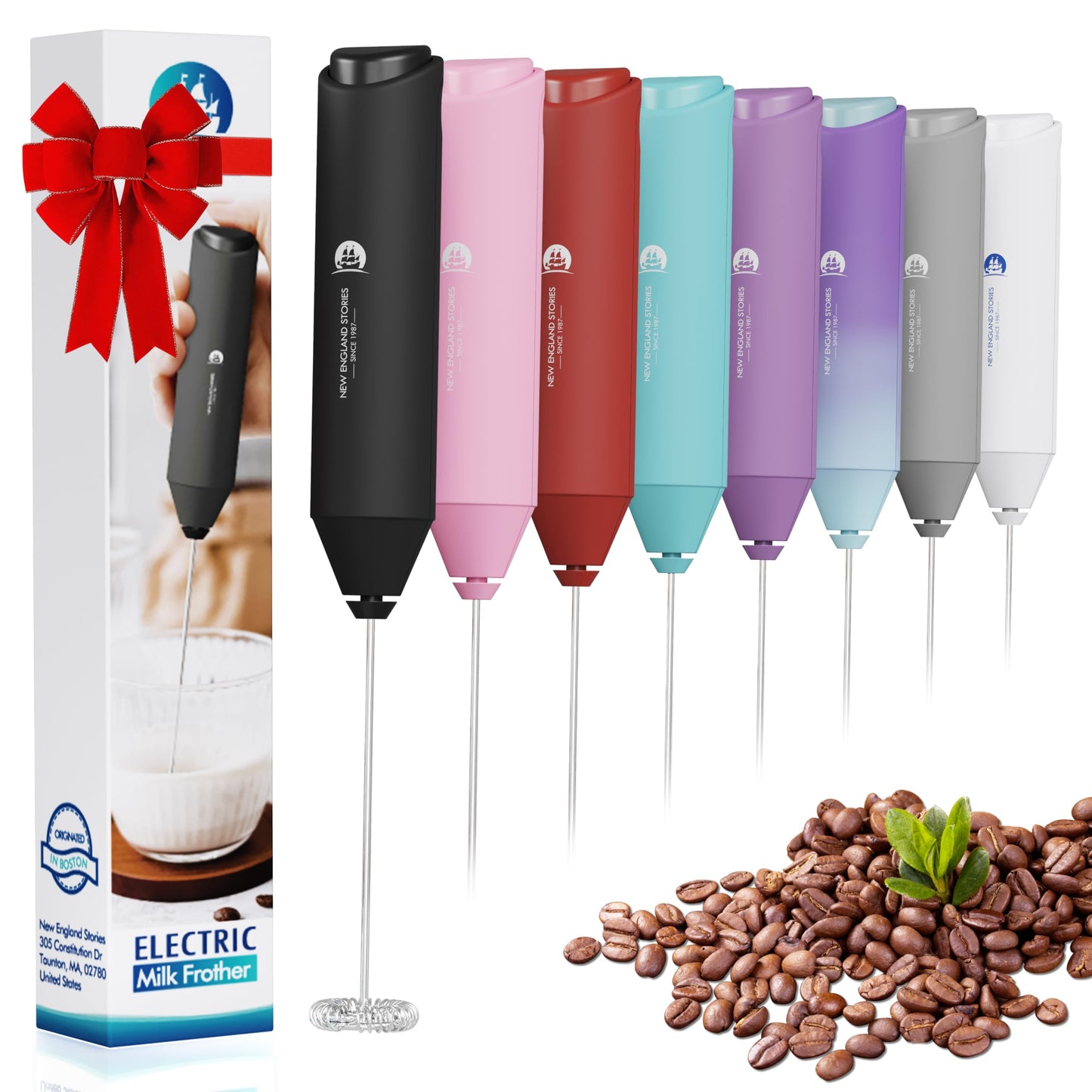 Powerful Milk Frother Handheld Foam Maker, Mini Whisk Drink Mixer for Coffee, Cappuccino, Latte, Matcha, Hot Chocolate, No Stand, Galaxy