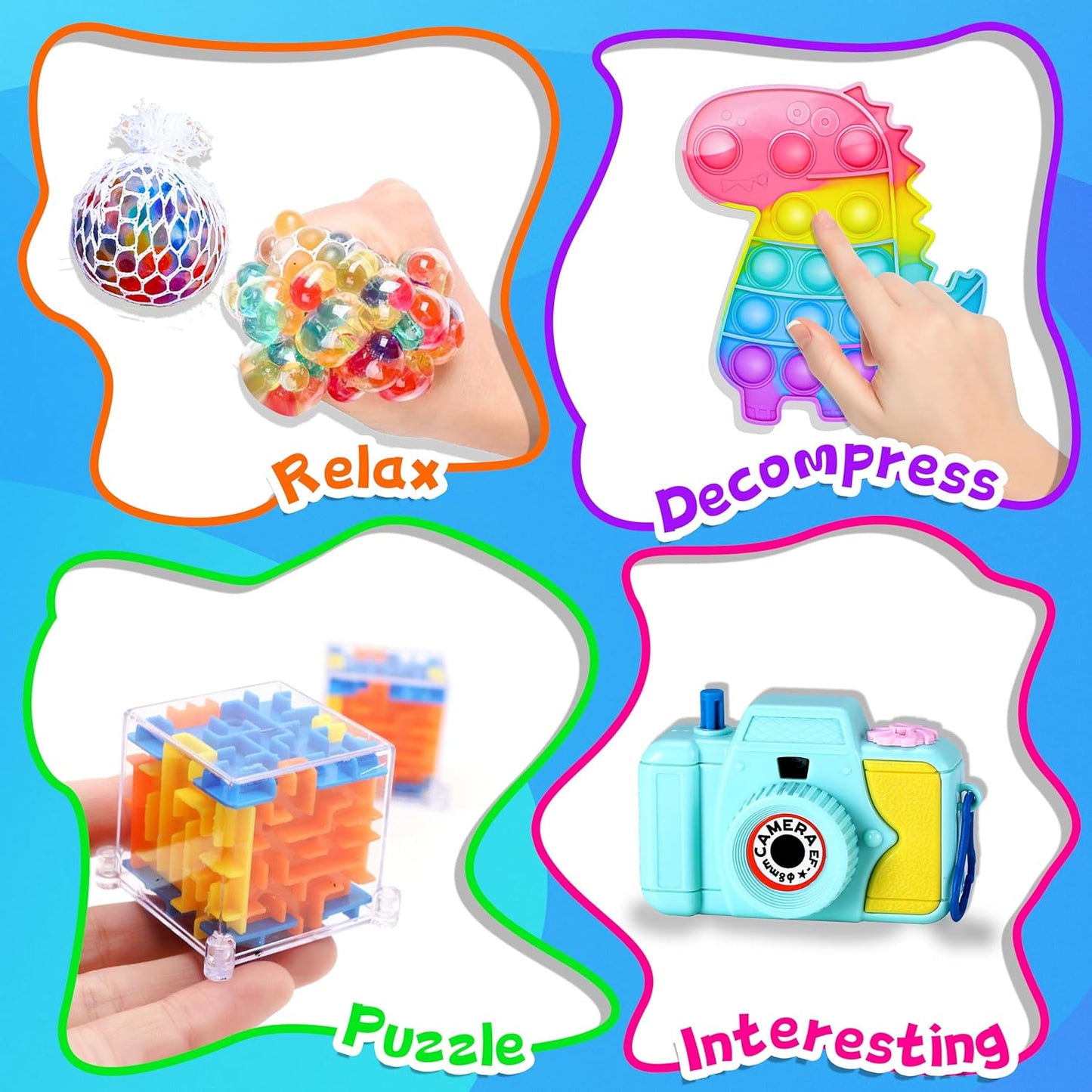 1000pcs Party Favors for Kids, Fidget Toys Pack, Stocking Stuffers, Birthday Toys, Prize Box, Treasure Box, Goodie Bag Stuffers,Carnival Prizes