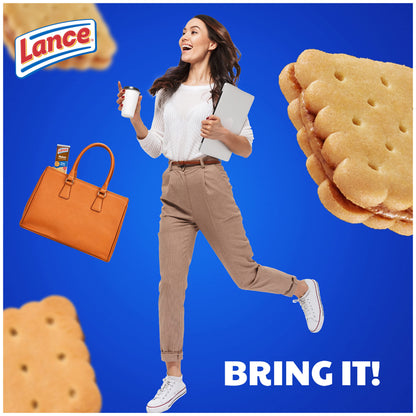 Lance Sandwich Crackers, Captain's Wafer Grilled Cheese, 10 Individual Packs, 6 Sandwiches Each