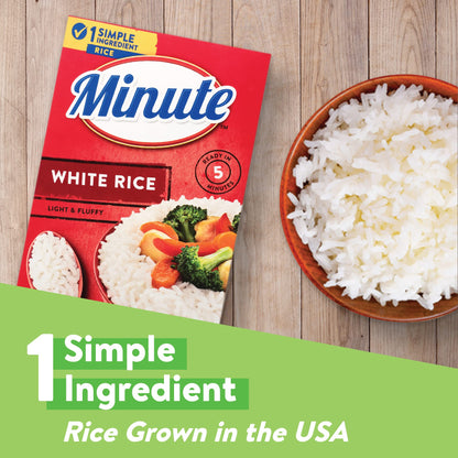 Minute White Rice, Instant White Rice for Quick Dinner Meals, 72-Ounce Box