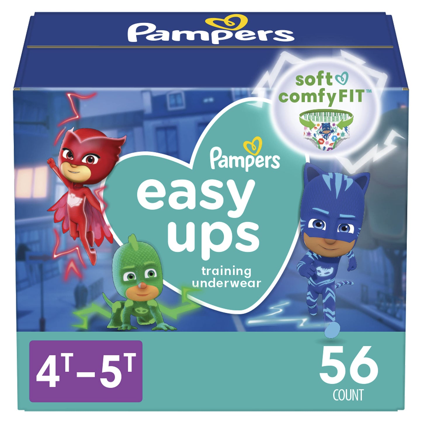 Pampers Easy Ups Boys & Girls Bluey Potty Training Pants - Size 3T-4T, One Month Supply (124 Count), Training Underwear (Packaging May Vary)