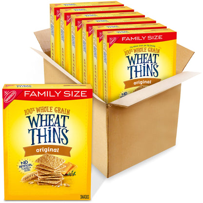 Wheat Thins Original Whole Grain Wheat Crackers, Party Size, 20 oz Box