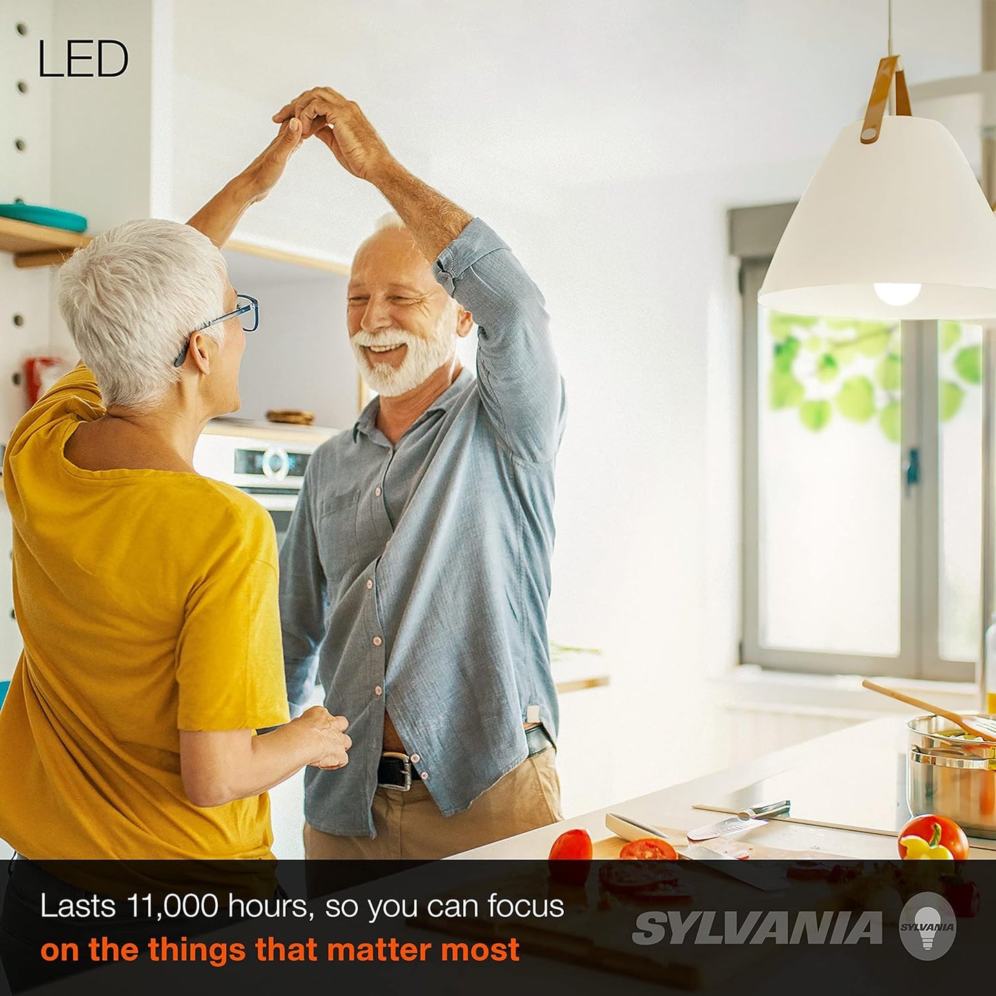 SYLVANIA LED A19 Light Bulb, 60W Equivalent Efficient 8.5W Medium Base, 2700K Soft White, 4 pack