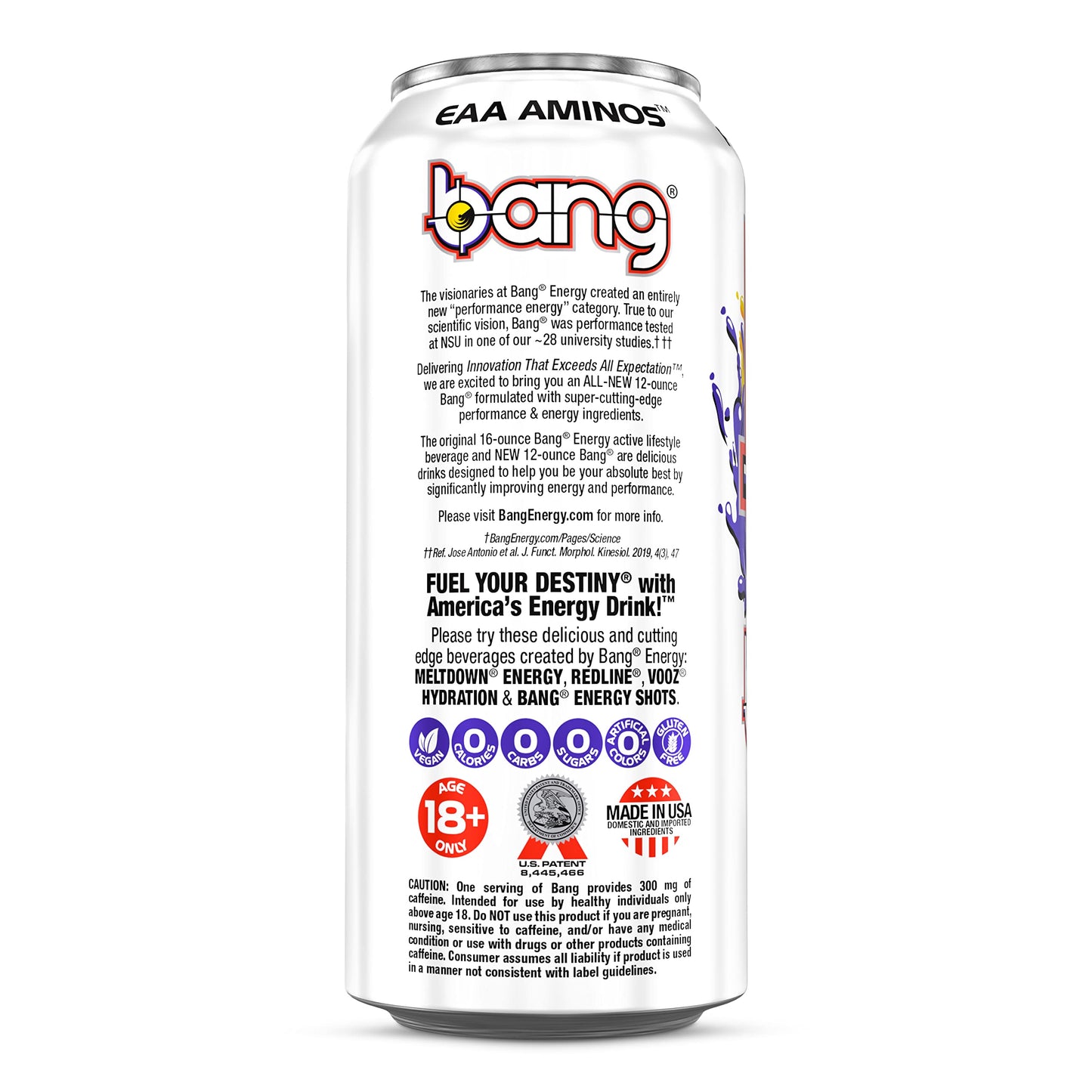 Bang Energy Bangster Berry, Sugar-Free Energy Drink, 16-Ounce (Pack of 12)