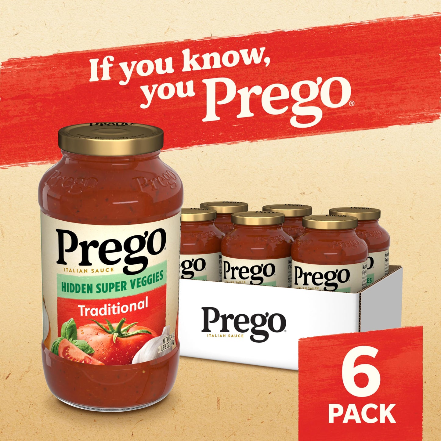 Prego Chunky Tomato with Garlic and Onion Pasta Sauce, 24 Oz Jar