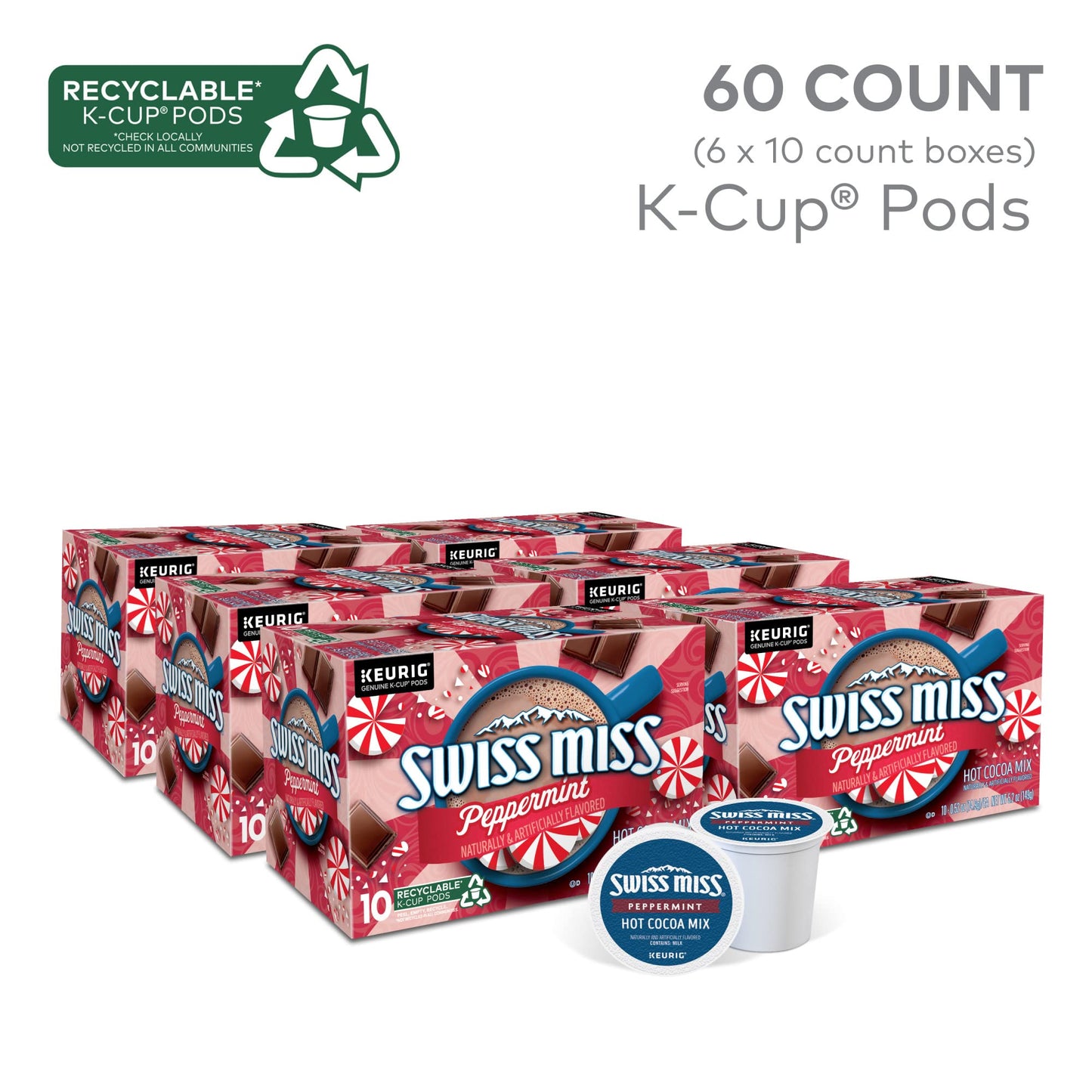 Swiss Miss Milk Chocolate Hot Cocoa, Keurig Single-Serve K-Cup Pods, 44 Count