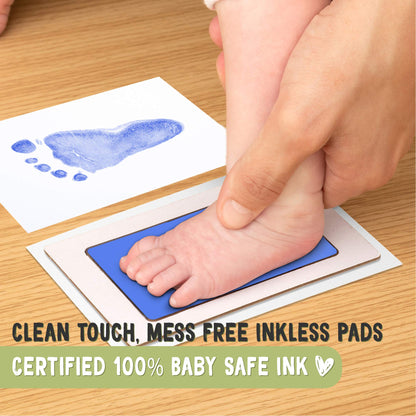 4-Pack Inkless Hand and Footprint Kit - Ink Pad for Baby Hand and Footprints - Dog Paw Print Kit,Dog Nose Print Kit - Baby Footprint Kit, Clean Touch Baby Foot Printing Kit, Handprint Kit (Jet Black)