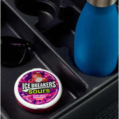 ICE BREAKERS Duo Fruit Plus Cool Strawberry Sugar Free Breath Mints Tins, 1.3 oz (8 Count)