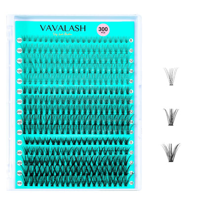 VAVALASH DIY Lash Extension Kit 280 Clusters Individual Lashes Kit 30D 40D 0.07D-10-16mm Lash Clusters, Lash Bond and Seal, Lash Tweezer for DIY Eyelash Extension at Home（Kit-30D+40D-0.07D-10-16MIX）