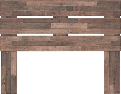 Signature Design by Ashley Neilsville Butcher Block Panel Headboard, Queen, Brown