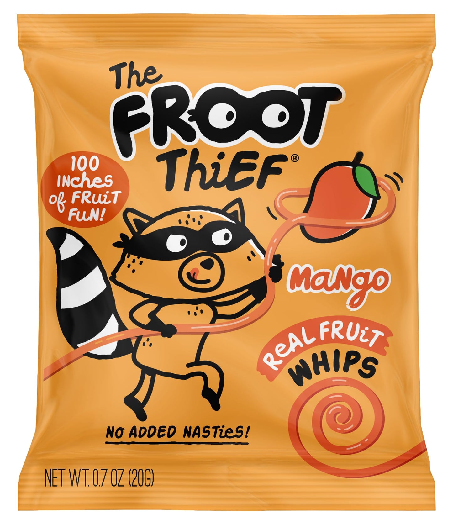 The FROOT Thief Real Fruit Snack Whips Strawberry Flavor, Nut Free, 100% Natural, Gluten-Free, Non-GMO, No Artificial Colors or Flavors, Pack of 5